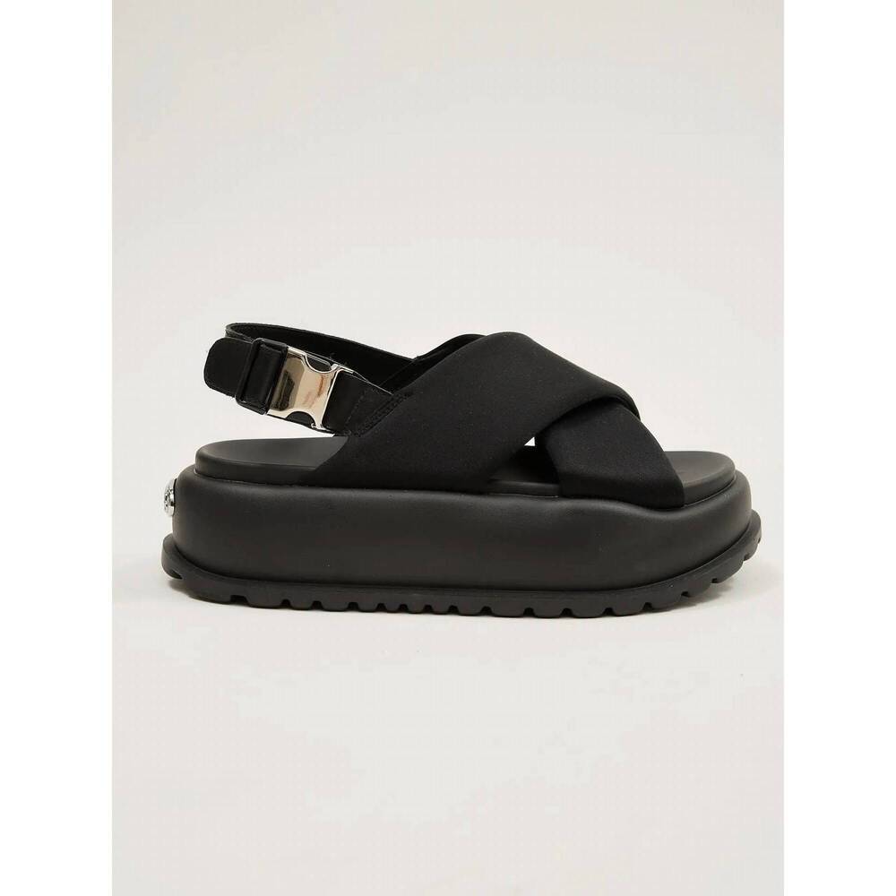 NEW LONZA women's alonso thick platform sole sandal in black